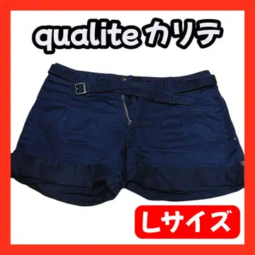 qualite 칼리테 네이비 숏팬츠 새틴 여름 팬츠