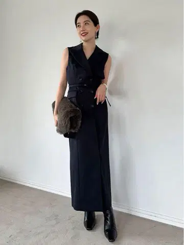 anuans 더블 브레스트 원피스