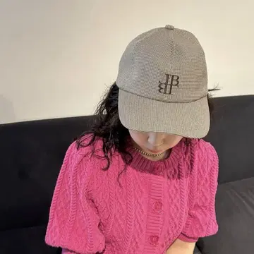 릴리 브라운 자수 캡 체크 무늬