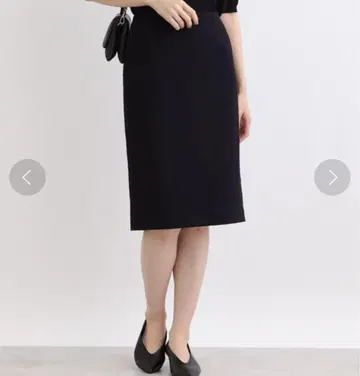 INDIVI 네이비 스테디셀러 정장 스커트 (세탁 가능)