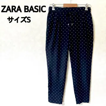 ZARA BASIC 자라 베이직 롱 팬츠 물방울 패턴 도트 S 사이즈