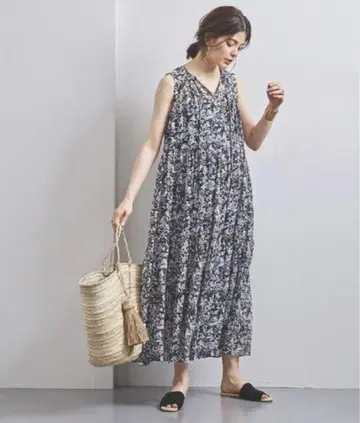UNITED ARROWS UWSC 플라워 티어드 맥시 원피스