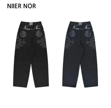 NIIER NOR ROSE BALLOON DENIM PANTS