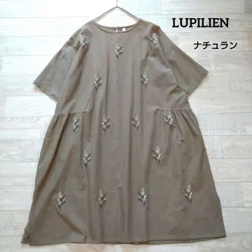 LUPILIEN 루피리앙 꽃무늬 사이드 개더 마 혼방 원피스 F 나