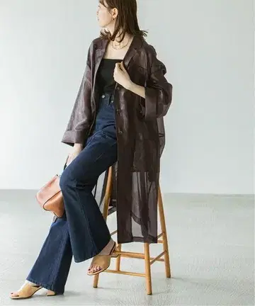 Noble ss 라미 라이크 시어 아틀리에 코트 퍼플 C