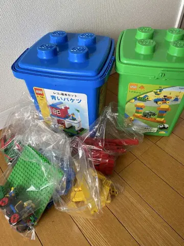 LEGO 블록 미도리 양동이와 파란 양동이 2상자 세트