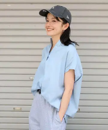 린넨 블렌드 스키퍼 블라우스/프렌치 슬리브 블라우스 25SS