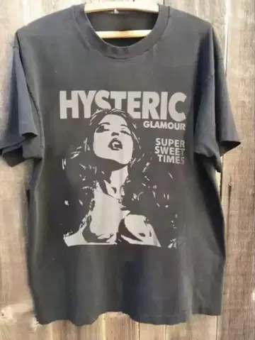 HYSTERIC GLAMOUR 그래픽 티셔츠 블랙