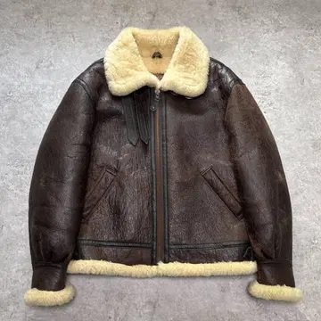 새상품급 WIND ARMOR USA산 무스탕 B-3 플라이트 자켓 L