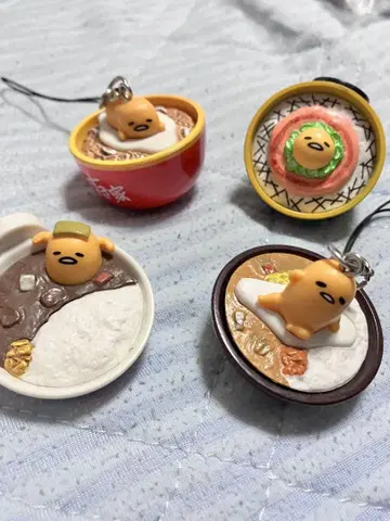구데타마 음식 모양 스트랩 4개 세트