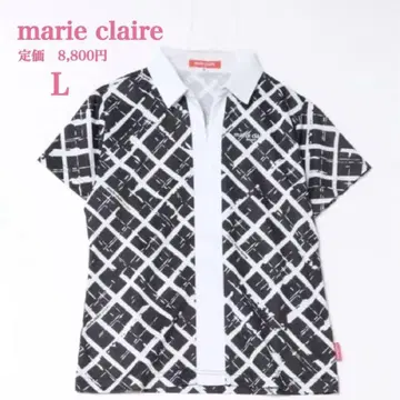 새상품 [marie claire] 마리끌레르 골프 반팔 셔츠 L