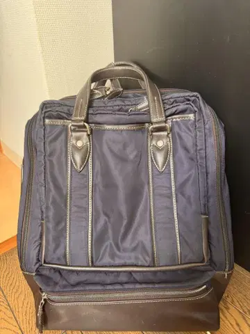 Hideo Wakamatsu 비즈니스 백팩 네이비 나일론