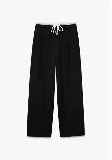ZARA WIDE LEG 팬츠 더블 허리 밴딩