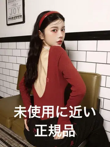 Darich 백 오픈 니트 탑