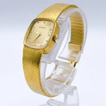 라도 RADO 골드 여성용 손목시계 다이아 12P 수동 와인딩