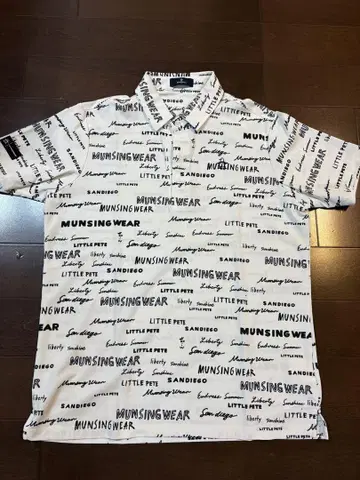 Munsingwear 로고 프린트 피케 셔츠 L 사이즈