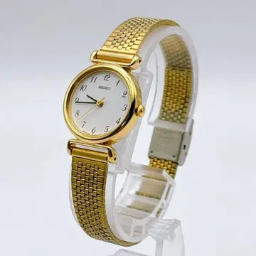 SEIKO 세이코 여성용 손목시계 골드 화이트