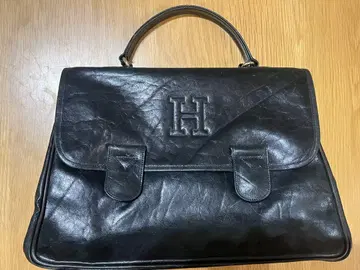 HIROFU 블랙 가죽 백