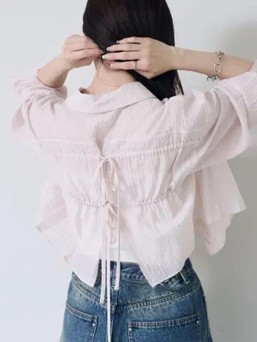 카스타네 깅엄 백리본 셔츠