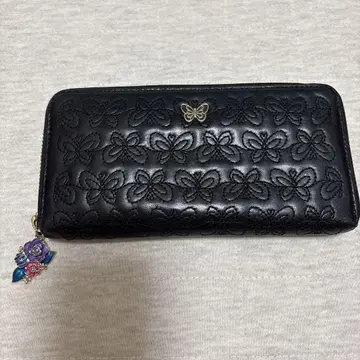 ANNA SUI 이터널 버터플라이 블랙 장지갑