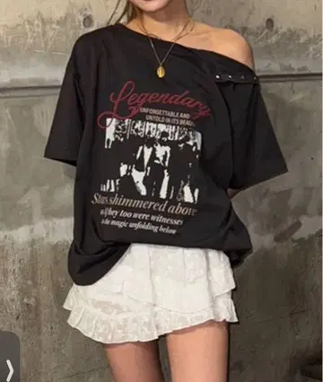 ACLENT 2WAY 비대칭 빈티지 T셔츠