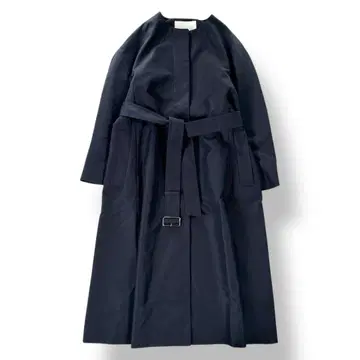 새상품급 정가 6.8만 ANAYI 24SS 발수 트윌 노카라 코트 네이비