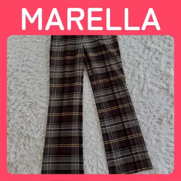 새상품급 MARELLA (마렐라) 체크 플레어 팬츠