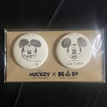 미키마우스 캔뱃지 2세트