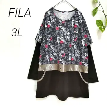 FILA 꽃무늬 긴팔 원피스 [ 3L ] 골프 빅 사이즈 2XL 양호