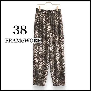 FRAMeWORK 레오파드 프린트 이지 팬츠 38