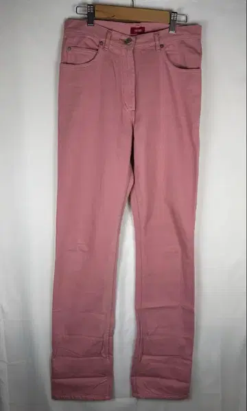 PINK HOUSE 면 100% 컬러 데님 M 밑단 체크