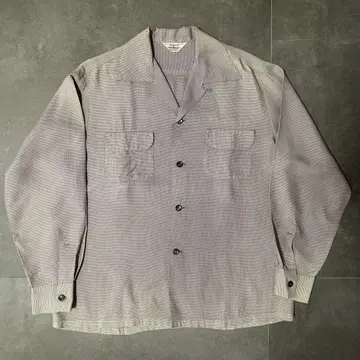 상태 좋음 60s towncraft 핑크 에메랄드 레이온 셔츠