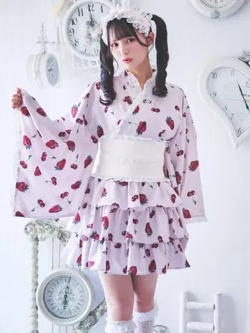 Ank Rouge cherry berry princess 유카타 원피스