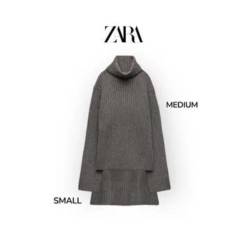 ZARA 회색 터틀넥 스웨터 S/M