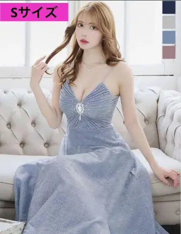 jewels 글리터 라메 롱 드레스 S