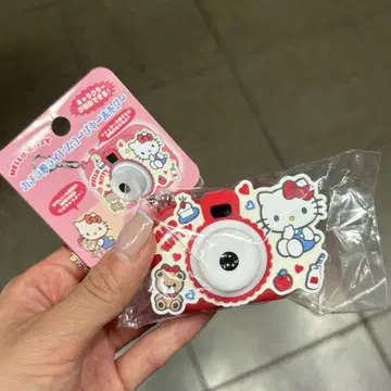 카메라 모양 라이트 스코프 키링 미니어처 토이 헬로키티