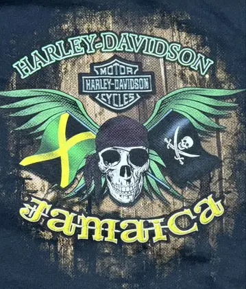 Harley-Davidson Jamaica 스컬 & 윙 티셔츠