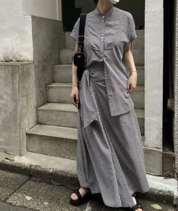 willfully 셋업 깅엄 체크 [오봉 연휴 한정 가격]