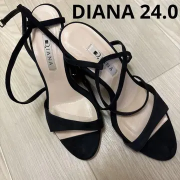 다이애나 블랙 힐 샌들 뮬 샌들 블랙