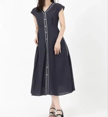 MISCH MASCH 배색 파이핑 프렌치 원피스
