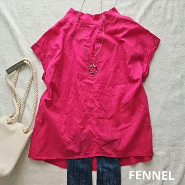 FENNEL 페넬 스키퍼 셔츠 블라우스 프렌치 슬리브 핑크 M