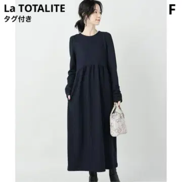 [택 포함 새상품] La TOTALITE 모크로디 개더 원피스