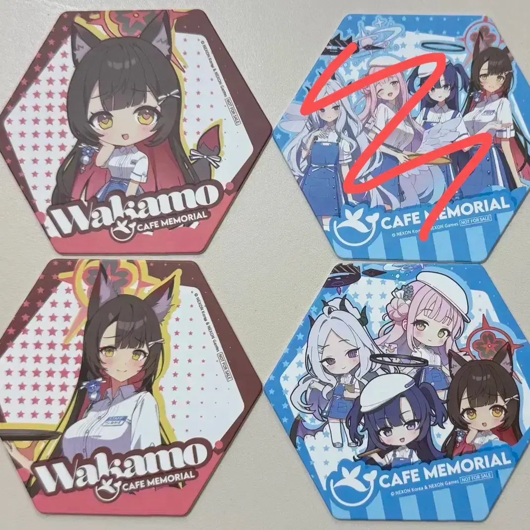 Blue Archive Cafe Memorial Coaster Kosaka Wakamo #블루