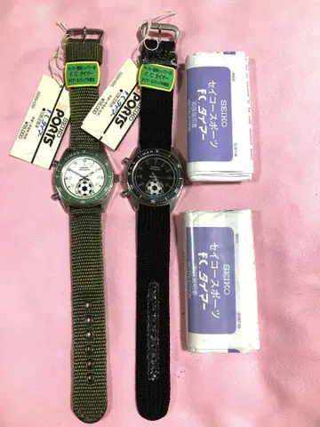 미사용 남성용 손목시계 SEIKO FC 타이머 2개 묶음 정크
