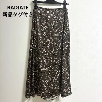 Radiate 레오파드 무늬 새틴 스커트 야마다야 롱 스커트 내로우