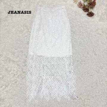 s.1209 [지나시스] 롱 스커트 레이스 지퍼 귀여운 여름 F