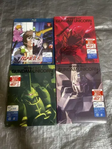 중고 (미개봉 새상품 포함) 기동전사 건담UC Blu-ray 4권 세트