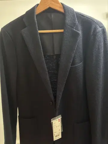 울 블렌드 니트 자켓 69 NAVY MENS S