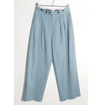 6(ROKU) BRUSHED PANTS COBALT 와이드 턱 팬츠
