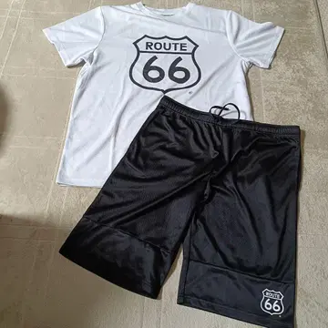 새상품 ROUTE66 루트66 룸웨어 티셔츠 하프 팬츠 LL